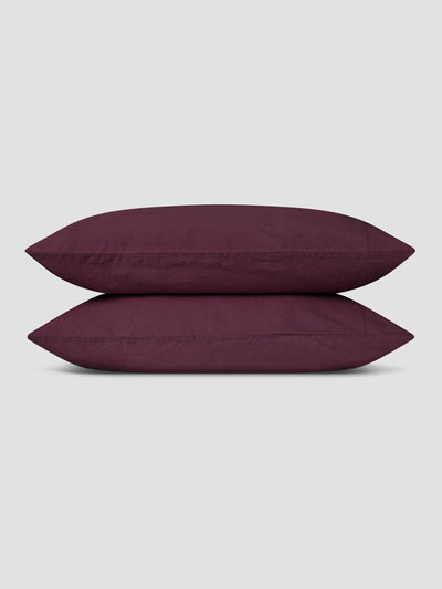 Berry Linen Blend Pillowcases (Pair)