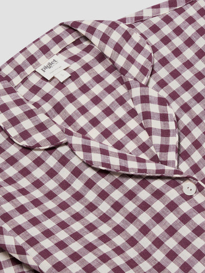 Berry Gingham Pyjama Shirt