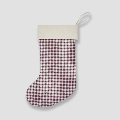 Berry Gingham Christmas Stocking