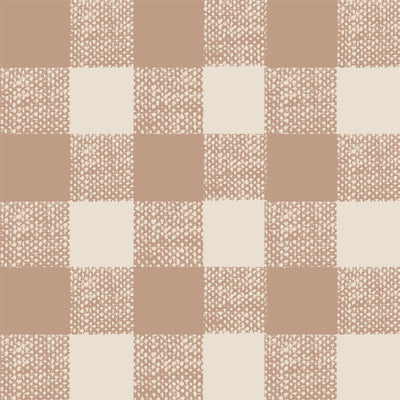 Warm Clay Gingham Wallpaper