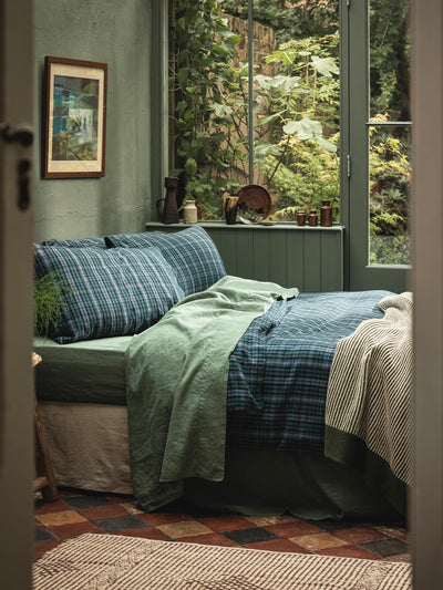 Canopy Heathcliff Check Brushed Cotton Duvet Cover