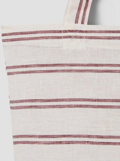 Rhubarb Kemptown Stripe Linen Blend Tote Bag