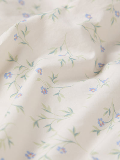 Cream Spring Sprig Kids Floral Cotton Bedding Set