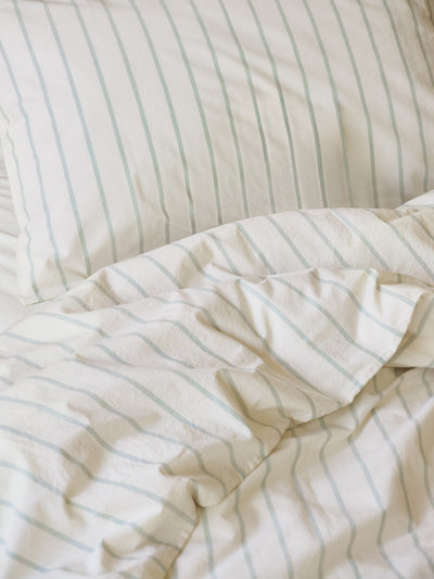 Mellow Green Slumber Stripe Kids Cotton Bedding Set - alternate image