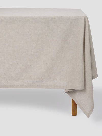 Oatmeal 100% Linen Tablecloth