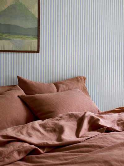 Meadow Blue Pembroke Stripe Wallpaper