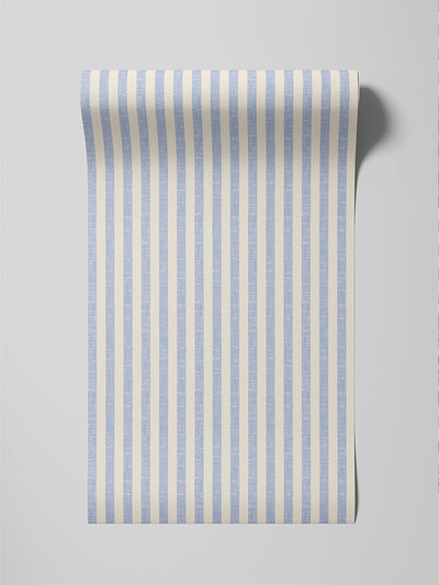 Meadow Blue Pembroke Stripe Wallpaper