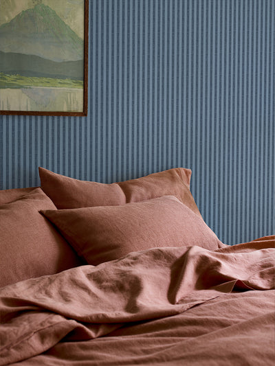 Navy Pembroke Stripe Wallpaper