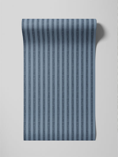Navy Pembroke Stripe Wallpaper