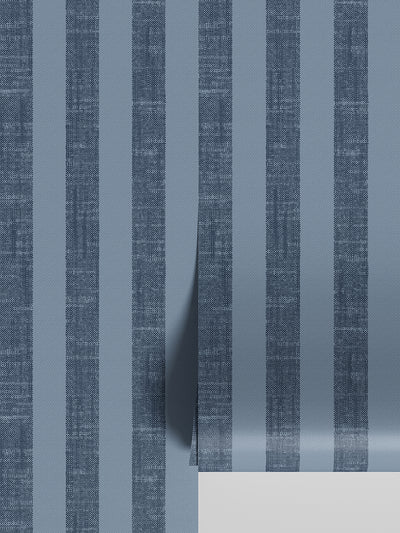 Navy Pembroke Stripe Wallpaper