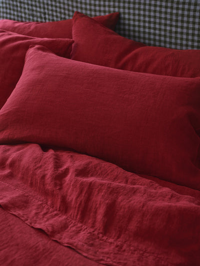 Rhubarb 100% Linen Pillowcase (Pair)