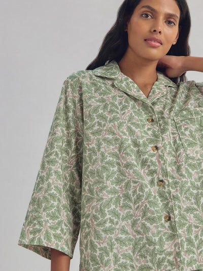 Leafy Arbour Oak Cotton Trouser Set