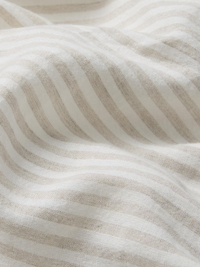 Oatmeal Stripe Linen Blend Pillowcases (Pair)