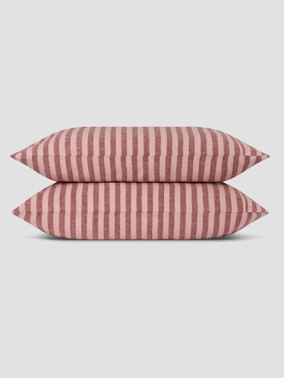 Rhubarb & Rose Pembroke Stripe 100% Linen Pillowcases (Pair) - alternate image