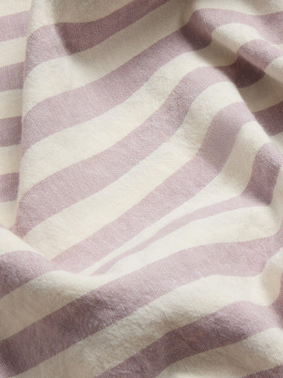 Elderberry Pembroke Stripe Linen Blend Fitted Sheet - alternate image