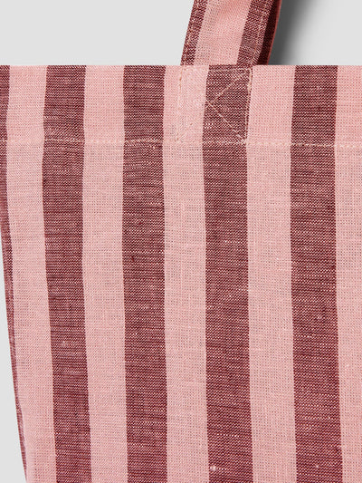 Rhubarb & Rose Pembroke Stripe Linen Blend Tote Bag