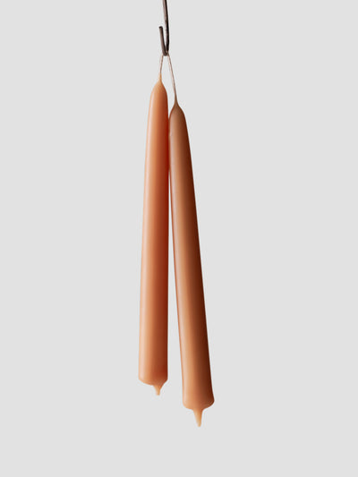Peach Blossom Beeswax Dining Candles Set of 2