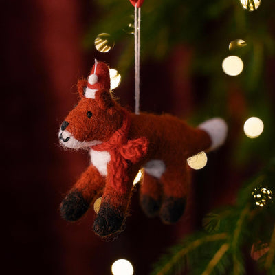 Felt Fox Christmas Decoration
