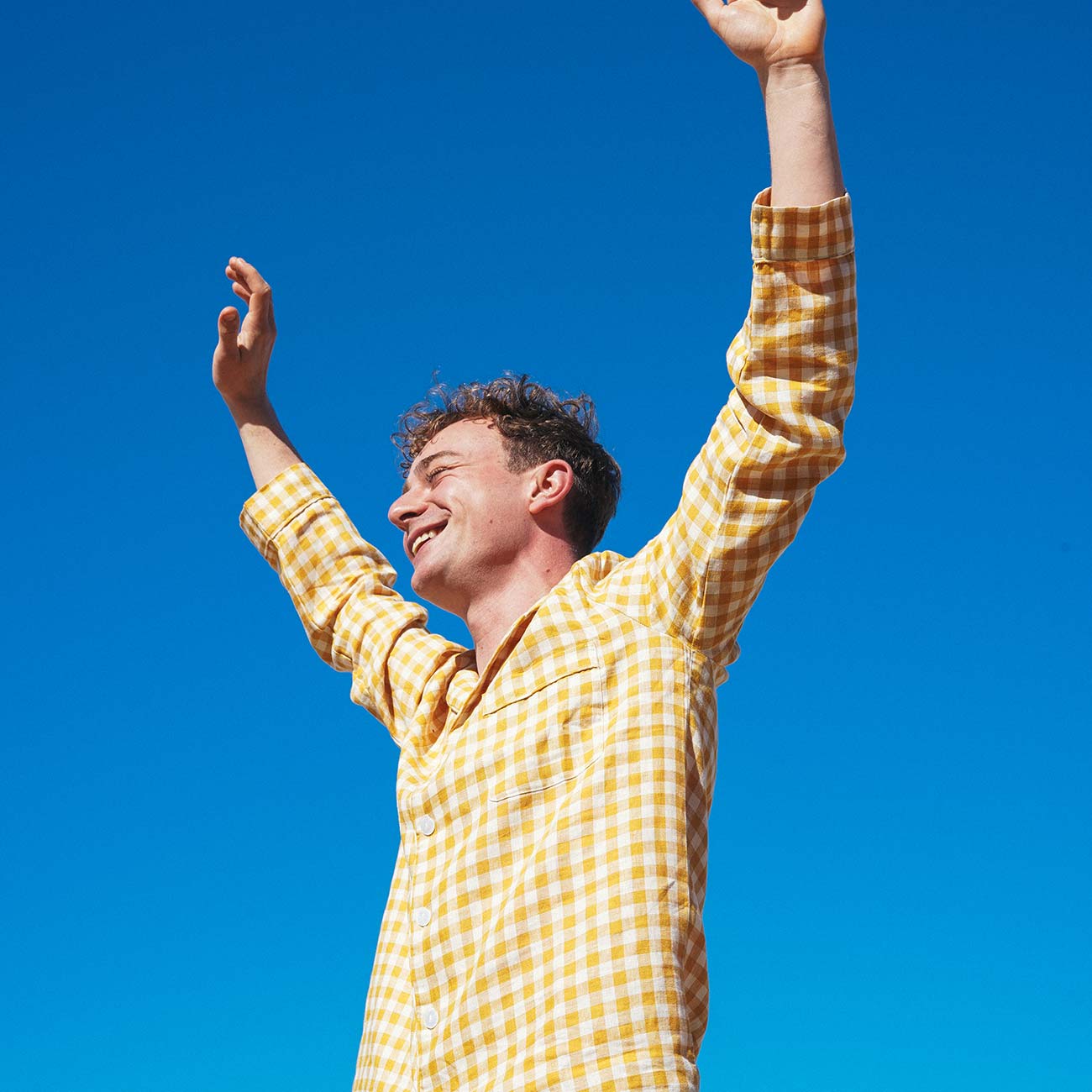 Men's Honey Gingham Pyjama Shirt