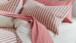 Desert Sand Seersucker Stripe Cotton Pillowcases (Pair)