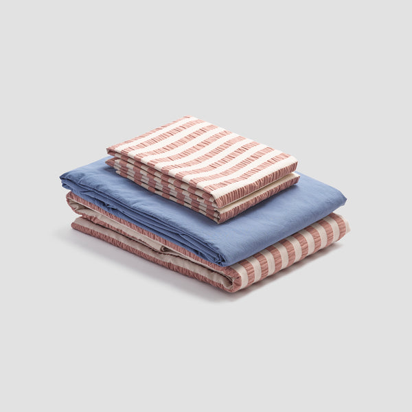 Desert Sand Seersucker Stripe Cotton Bundle