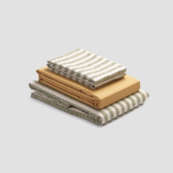 Pear Seersucker Stripe Cotton Bundle