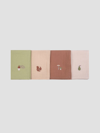 Cotton Gauze Muslin Squares Set of 4