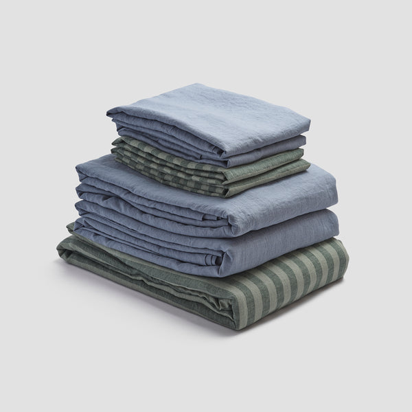 Pine Green Pembroke Stripe Linen Bundle