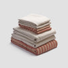 Sandstone Red Pembroke Stripe Linen Bundle