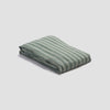 Pine Green Pembroke Stripe Linen Duvet Cover