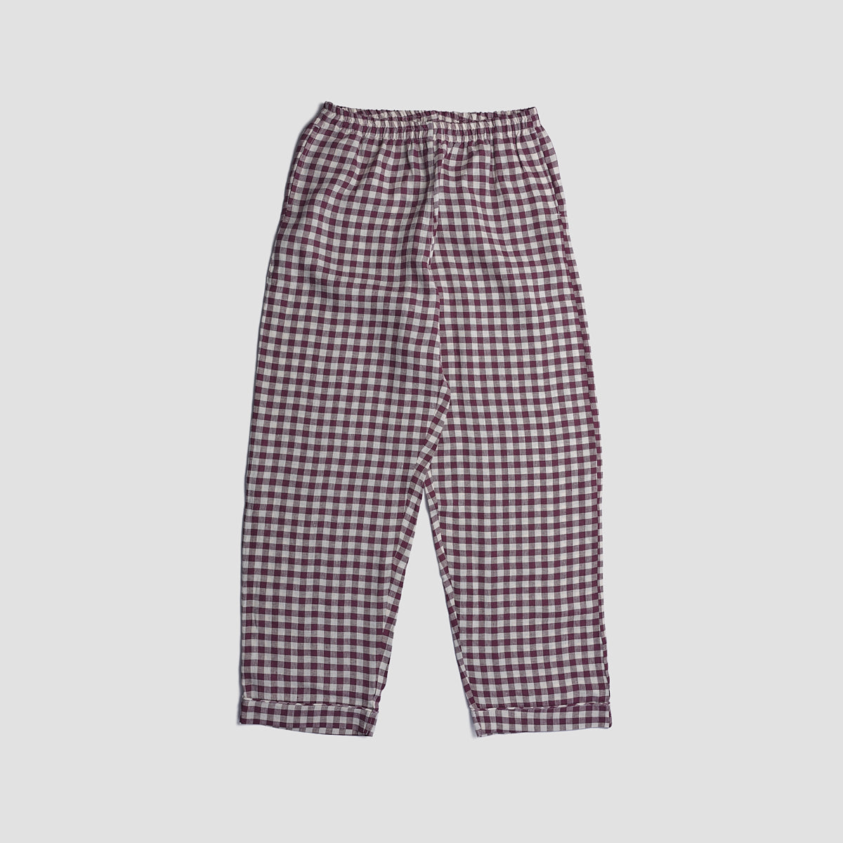 Men's Berry Gingham Pyjama Trousers