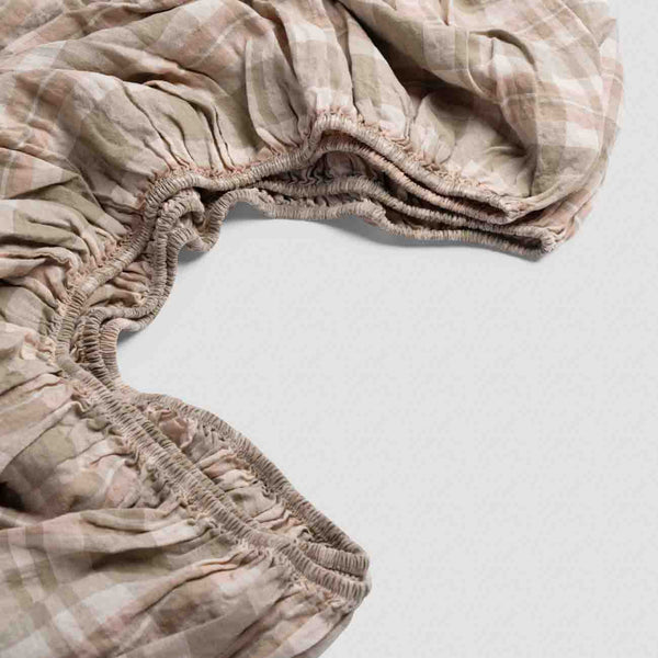 Taupe Check Linen Bundle