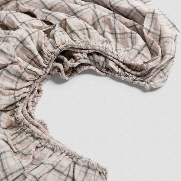 Natural Check Linen Bundle