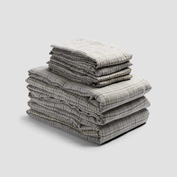 Laurel Green Check Linen Bundle