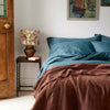 Teal Waffle Chambray Linen Bundle