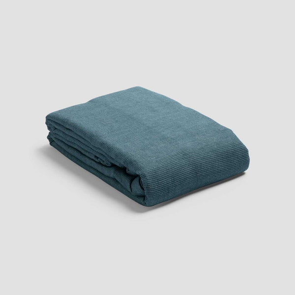 Teal Waffle Chambray Linen Bundle