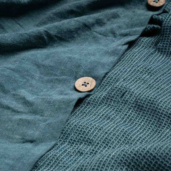 Teal Waffle Chambray Linen Bundle