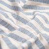 Warm Blue Seersucker Stripe Cotton Detail