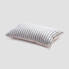 Warm Blue Seersucker Stripe Cotton Pillowcase