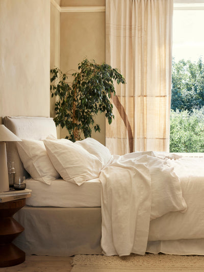 Pearl Linen Blend Duvet Cover - alternate image