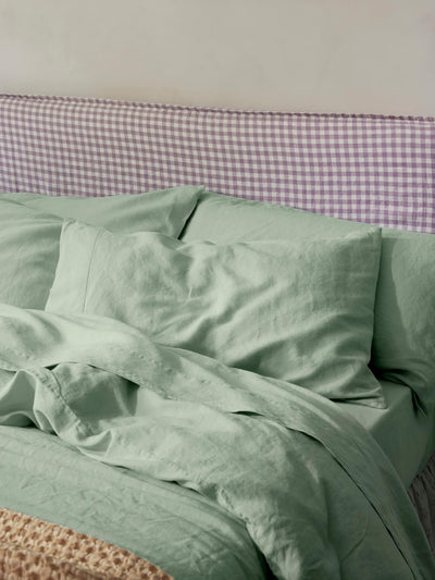 Sage Green Linen Blend Pillowcases (Pair)
