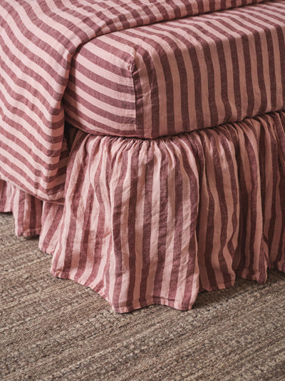 Rhubarb & Rose Pembroke Stripe Linen Blend Valance - alternate image