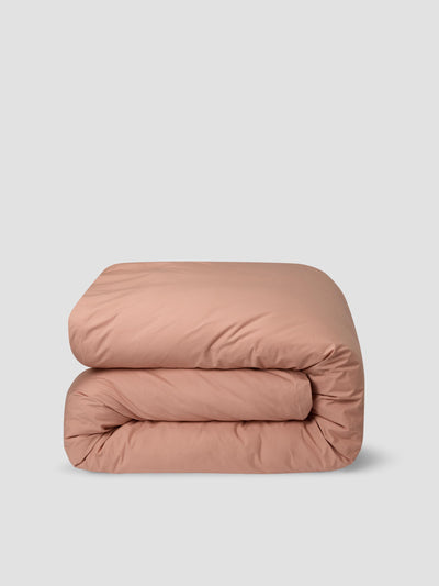 Blush Pink Washed Cotton Percale Duvet Cover