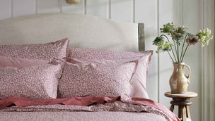 Red Dune Meadow Floral Printed Cotton, Red Dune Percale Cotton and French Rose Percale Cotton Bedding 
