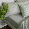 Pear Meadow Floral Printed Cotton and Pear Gingham Cotton Bedding