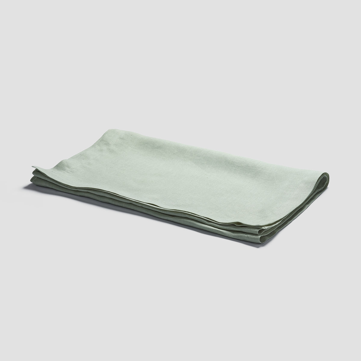Sage Green Linen Table Runner - Piglet in Bed