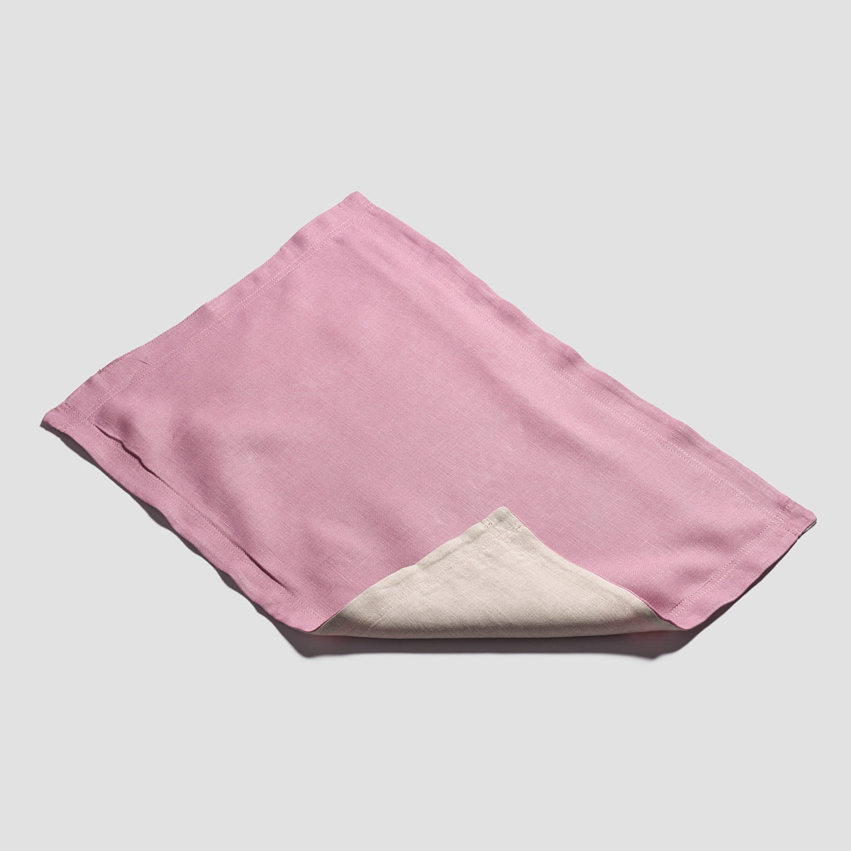 Raspberry Linen Placemat Set - Piglet in Bed
