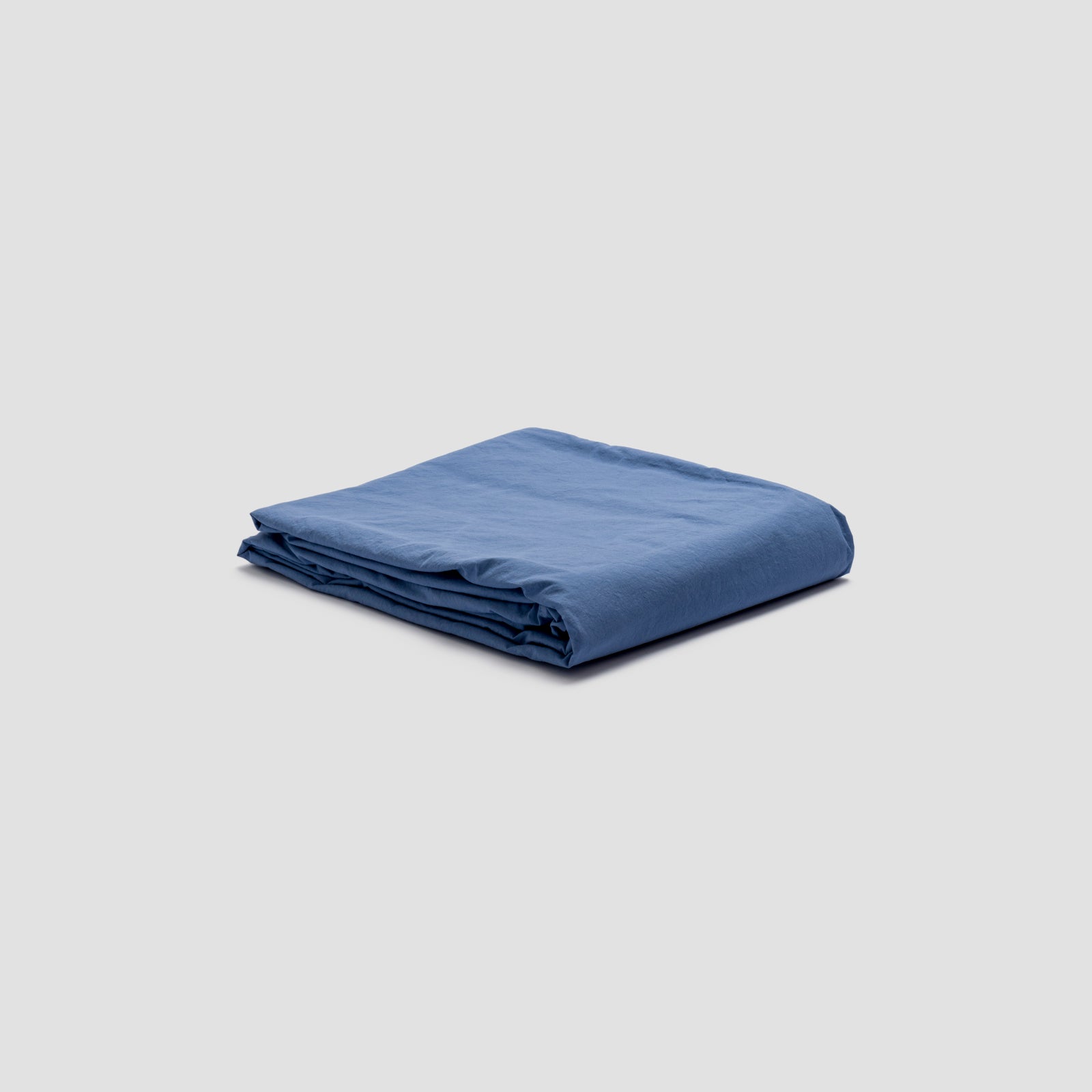 Cove Blue Washed Percale Cotton Duvet Cover