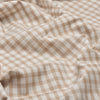 Cafe Au Lait Small Gingham Cotton Fabric Detail