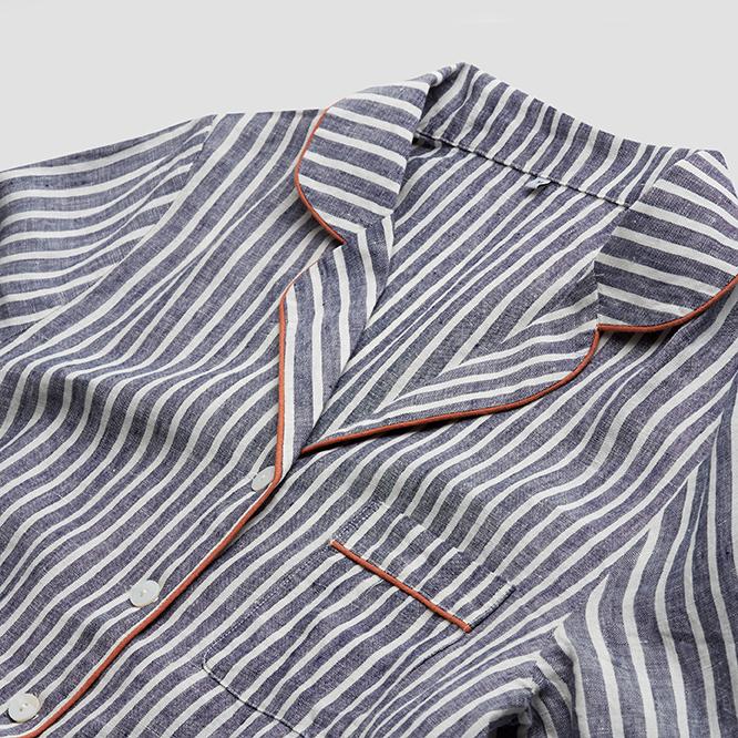 Midnight Stripe Pyjama Shirt